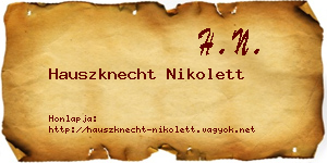 Hauszknecht Nikolett névjegykártya